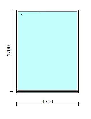 Fix ablak.  130x170 cm (Rendelhető méretek: szélesség 125-134 cm, magasság 165-174 cm.)   Green 76 profilból