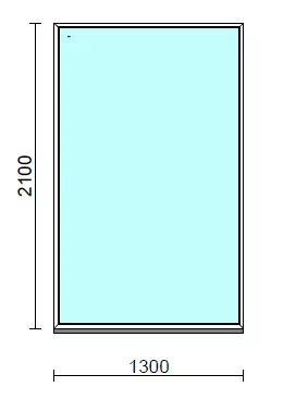 Fix ablak.  130x210 cm (Rendelhető méretek: szélesség 125-134 cm, magasság 205-214 cm.) Deluxe A85 profilból