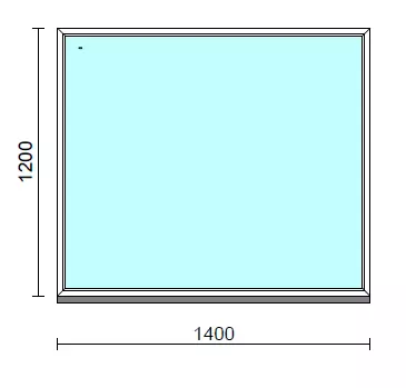 Fix ablak.  140x120 cm (Rendelhető méretek: szélesség 135-144 cm, magasság 115-124 cm.) Deluxe A85 profilból