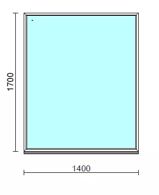 Fix ablak.  140x170 cm (Rendelhető méretek: szélesség 135-144 cm, magasság 165-174 cm.)   Green 76 profilból