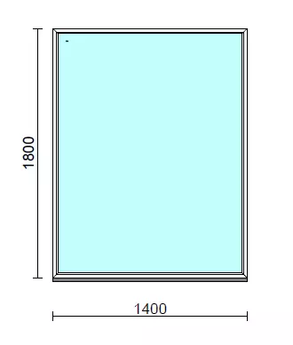 Fix ablak.  140x180 cm (Rendelhető méretek: szélesség 135-144 cm, magasság 175-184 cm.)   Green 76 profilból