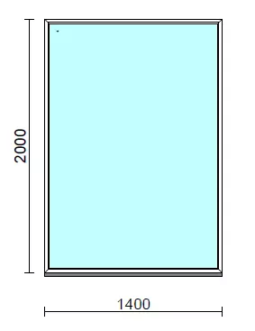 Fix ablak.  140x200 cm (Rendelhető méretek: szélesség 135-144 cm, magasság 195-204 cm.) Deluxe A85 profilból