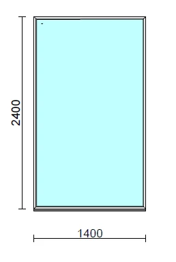 Fix ablak.  140x240 cm (Rendelhető méretek: szélesség 135-144 cm, magasság 235-240 cm.)   Green 76 profilból