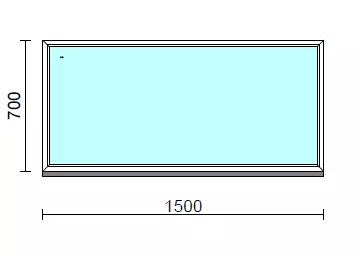Fix ablak.  150x 70 cm (Rendelhető méretek: szélesség 145-154 cm, magasság 65-74 cm.)   Green 76 profilból