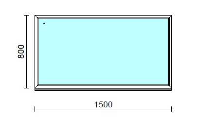 Fix ablak.  150x 80 cm (Rendelhető méretek: szélesség 145-154 cm, magasság 75-84 cm.)  New Balance 85 profilból