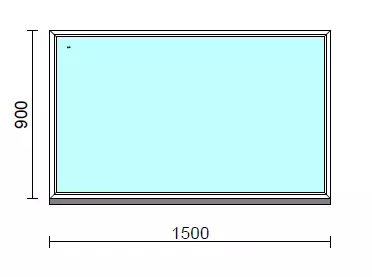 Fix ablak.  150x 90 cm (Rendelhető méretek: szélesség 145-154 cm, magasság 85-94 cm.)  New Balance 85 profilból