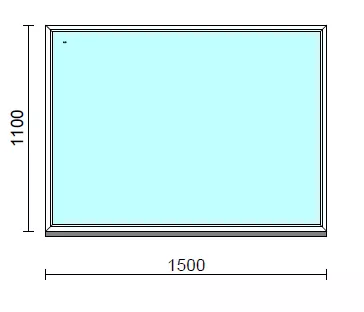 Fix ablak.  150x110 cm (Rendelhető méretek: szélesség 145-154 cm, magasság 105-114 cm.)  New Balance 85 profilból