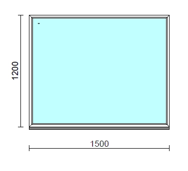 Fix ablak.  150x120 cm (Rendelhető méretek: szélesség 145-154 cm, magasság 115-124 cm.) Deluxe A85 profilból