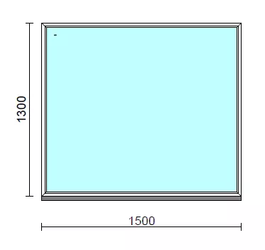 Fix ablak.  150x130 cm (Rendelhető méretek: szélesség 145-154 cm, magasság 125-134 cm.)  New Balance 85 profilból