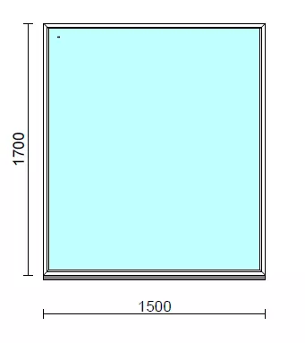 Fix ablak.  150x170 cm (Rendelhető méretek: szélesség 145-154 cm, magasság 165-174 cm.)  New Balance 85 profilból