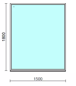 Fix ablak.  150x180 cm (Rendelhető méretek: szélesség 145-154 cm, magasság 175-184 cm.) Deluxe A85 profilból