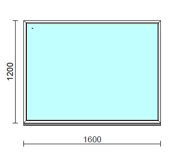 Fix ablak.  160x120 cm (Rendelhető méretek: szélesség 155-164 cm, magasság 115-124 cm.)  New Balance 85 profilból