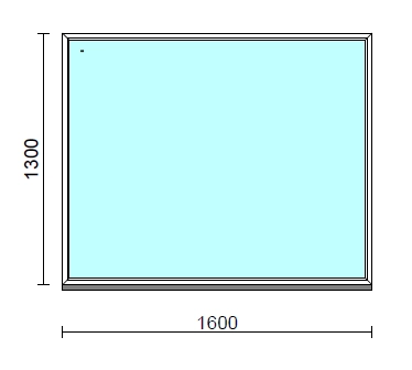 Fix ablak.  160x130 cm (Rendelhető méretek: szélesség 155-164 cm, magasság 125-134 cm.)   Green 76 profilból