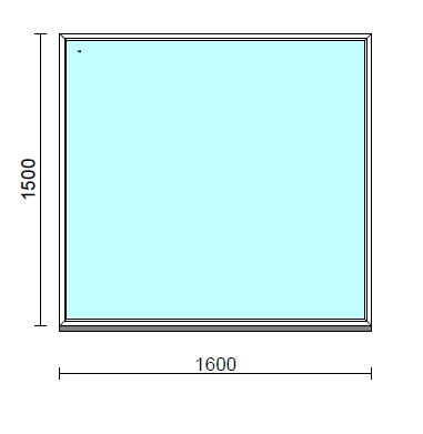 Fix ablak.  160x150 cm (Rendelhető méretek: szélesség 155-164 cm, magasság 145-154 cm.)  New Balance 85 profilból