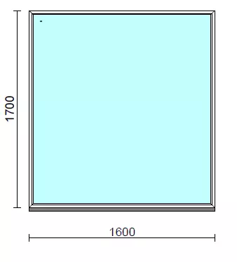 Fix ablak.  160x170 cm (Rendelhető méretek: szélesség 155-164 cm, magasság 165-174 cm.)  New Balance 85 profilból