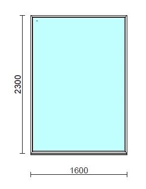 Fix ablak  160x230 cm Deluxe A85 profilból