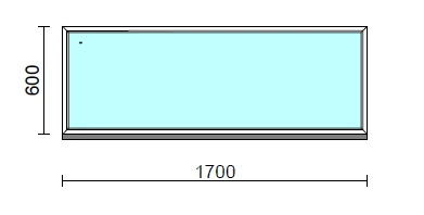 Fix ablak  170x 60 cm Deluxe A85 profilból