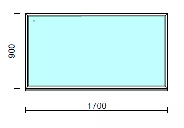 Fix ablak.  170x 90 cm (Rendelhető méretek: szélesség 165-174 cm, magasság 85-94 cm.)  New Balance 85 profilból