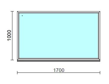 Fix ablak.  170x100 cm (Rendelhető méretek: szélesség 165-174 cm, magasság 95-104 cm.) Deluxe A85 profilból