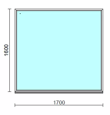 Fix ablak.  170x160 cm (Rendelhető méretek: szélesség 165-174 cm, magasság 155-164 cm.)  New Balance 85 profilból