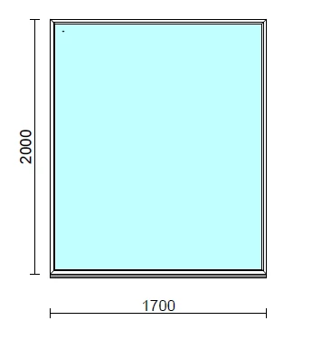 Fix ablak  170x200 cm Deluxe A85 profilból