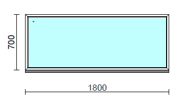 Fix ablak  180x 70 cm Deluxe A85 profilból