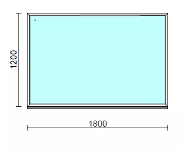 Fix ablak.  180x120 cm (Rendelhető méretek: szélesség 175-184 cm, magasság 115-124 cm.) Deluxe A85 profilból