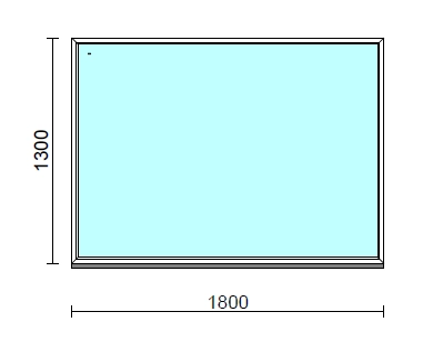 Fix ablak.  180x130 cm (Rendelhető méretek: szélesség 175-184 cm, magasság 125-134 cm.) Deluxe A85 profilból