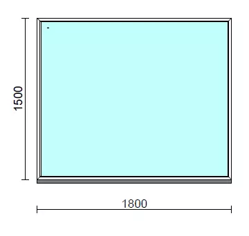 Fix ablak.  180x150 cm (Rendelhető méretek: szélesség 175-184 cm, magasság 145-154 cm.)  New Balance 85 profilból