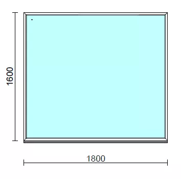 Fix ablak.  180x160 cm (Rendelhető méretek: szélesség 175-184 cm, magasság 155-164 cm.)  New Balance 85 profilból