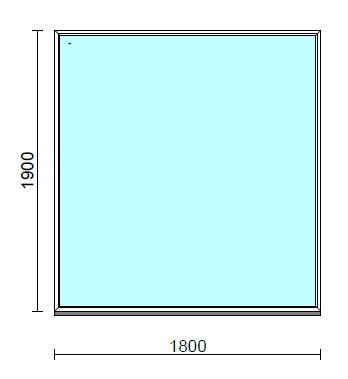 Fix ablak.  180x190 cm (Rendelhető méretek: szélesség 175-184 cm, magasság 185-194 cm.)  New Balance 85 profilból