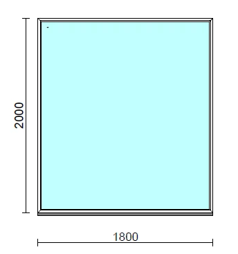 Fix ablak  180x200 cm Deluxe A85 profilból