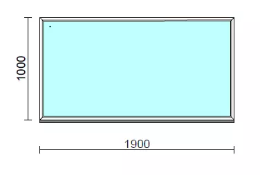 Fix ablak.  190x100 cm (Rendelhető méretek: szélesség 185-194 cm, magasság 95-104 cm.)  New Balance 85 profilból
