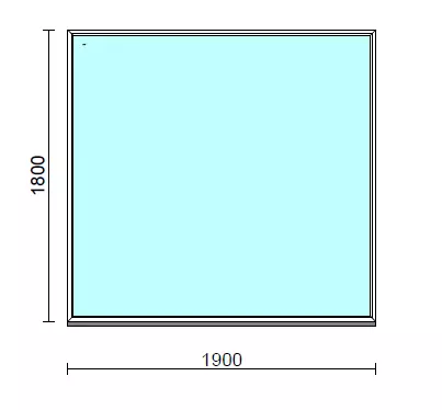 Fix ablak.  190x180 cm (Rendelhető méretek: szélesség 185-194 cm, magasság 175-184 cm.)  New Balance 85 profilból