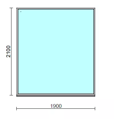 Fix ablak.  190x210 cm (Rendelhető méretek: szélesség 185-194 cm, magasság 205-214 cm.)  New Balance 85 profilból