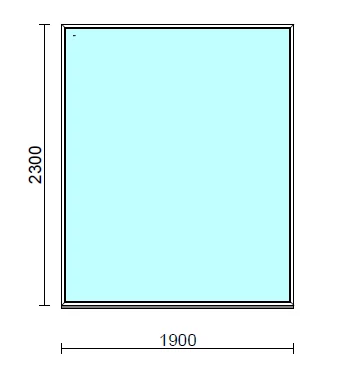 Fix ablak  190x230 cm  New Balance 85 profilból