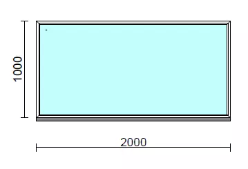 Fix ablak.  200x100 cm (Rendelhető méretek: szélesség 195-204 cm, magasság 95-104 cm.) Deluxe A85 profilból
