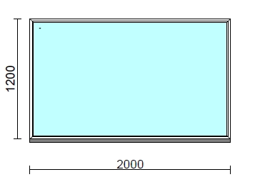 Fix ablak.  200x120 cm (Rendelhető méretek: szélesség 195-204 cm, magasság 115-124 cm.) Deluxe A85 profilból