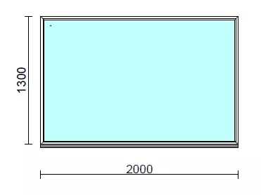 Fix ablak.  200x130 cm (Rendelhető méretek: szélesség 195-204 cm, magasság 125-134 cm.) Deluxe A85 profilból