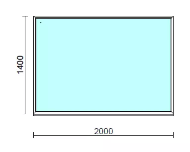 Fix ablak.  200x140 cm (Rendelhető méretek: szélesség 195-204 cm, magasság 135-144 cm.) Deluxe A85 profilból