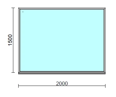 Fix ablak  200x150 cm Deluxe A85 profilból