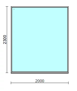 Fix ablak  200x230 cm   Green 76 profilból