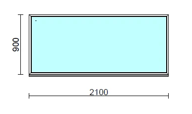 Fix ablak  210x 90 cm Deluxe A85 profilból