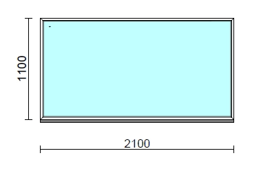 Fix ablak.  210x110 cm (Rendelhető méretek: szélesség 205-214 cm, magasság 105-114 cm.)  New Balance 85 profilból