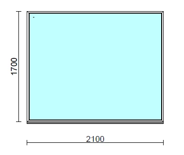 Fix ablak  210x170 cm Deluxe A85 profilból