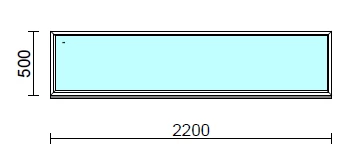 Fix ablak  220x 50 cm Deluxe A85 profilból