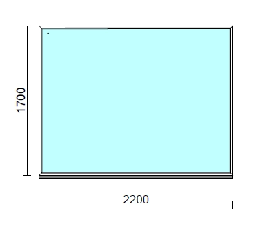 Fix ablak.  220x170 cm (Rendelhető méretek: szélesség 215-224 cm, magasság 165-174 cm.) Deluxe A85 profilból
