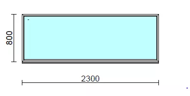 Fix ablak.  230x 80 cm (Rendelhető méretek: szélesség 225-234 cm, magasság 75-84 cm.)  New Balance 85 profilból