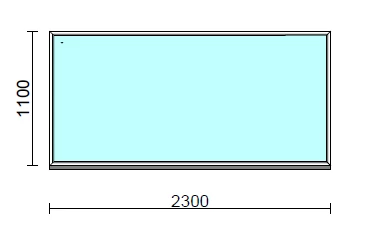 Fix ablak  230x110 cm  New Balance 85 profilból