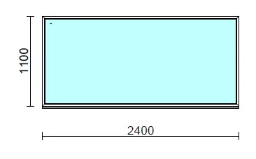 Fix ablak.  240x110 cm (Rendelhető méretek: szélesség 235-240 cm, magasság 105-114 cm.)  New Balance 85 profilból